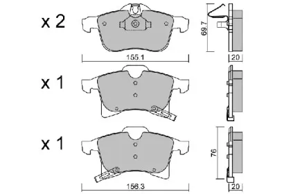 Комплект тормозных колодок, дисковый тормоз AISIN купить